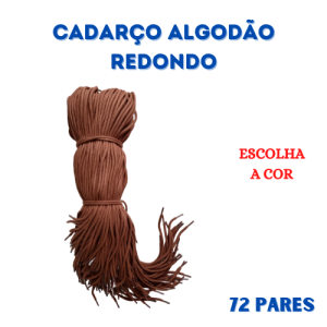 Cadarço Tênis redondo algodão - GROSA